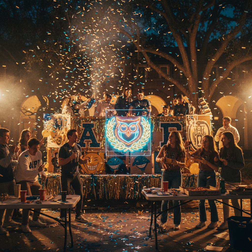 Fraternity homecoming float ideas and how to document the build